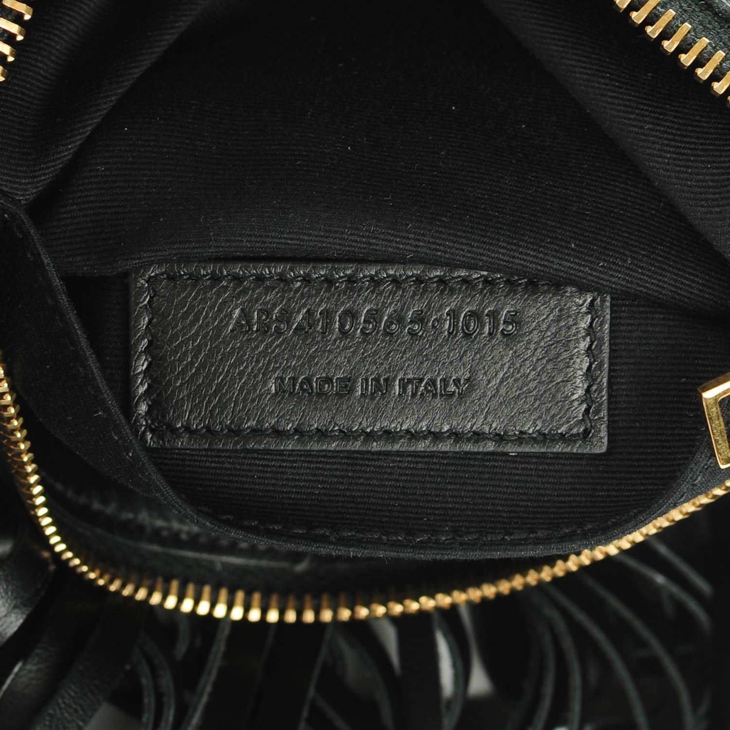 Saint Laurent Calfskin Small Emmanuelle Fringe Hobo Bag Black 7 of 7