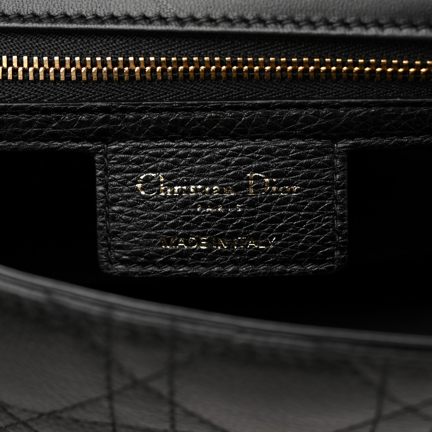 Christian Dior Calfskin Cannage Medium Caro Bag Black 6 of 8