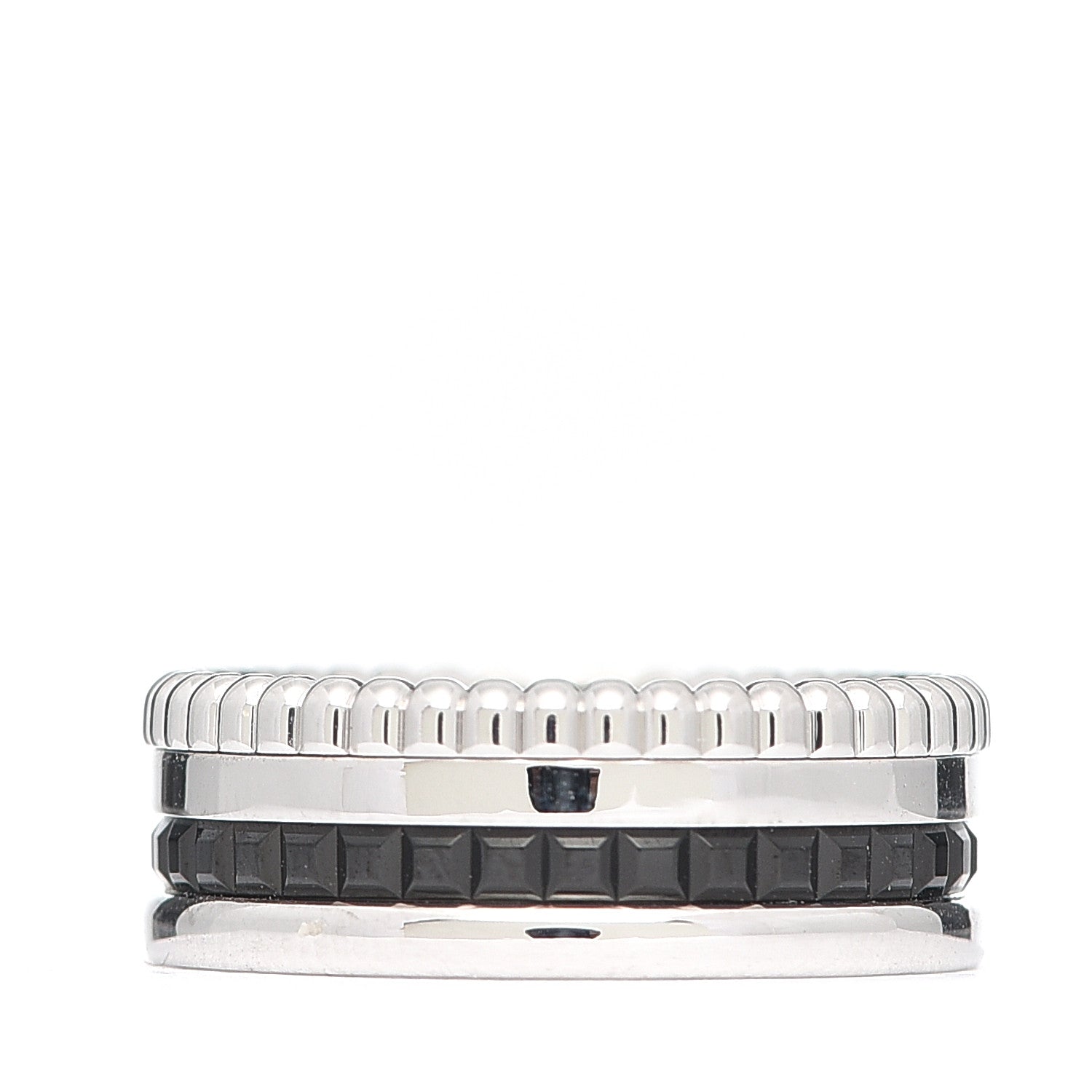 Boucheron 18K White Gold PVD Small Quatre Black Edition Ring 51 5.75 3 of 7