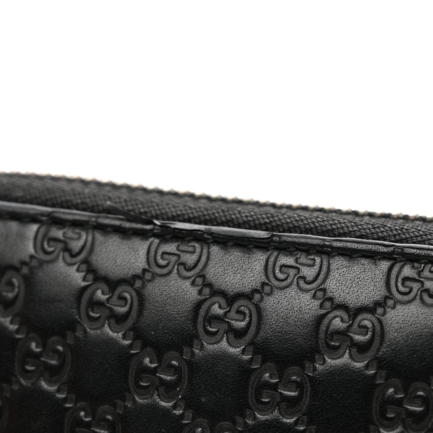 Microguccissima Large Zip Around Organizer Wallet Black