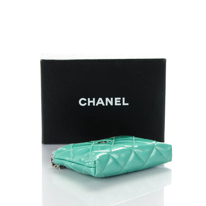 Chanel Patent Quilted Key Holder Case Green 4 of 7