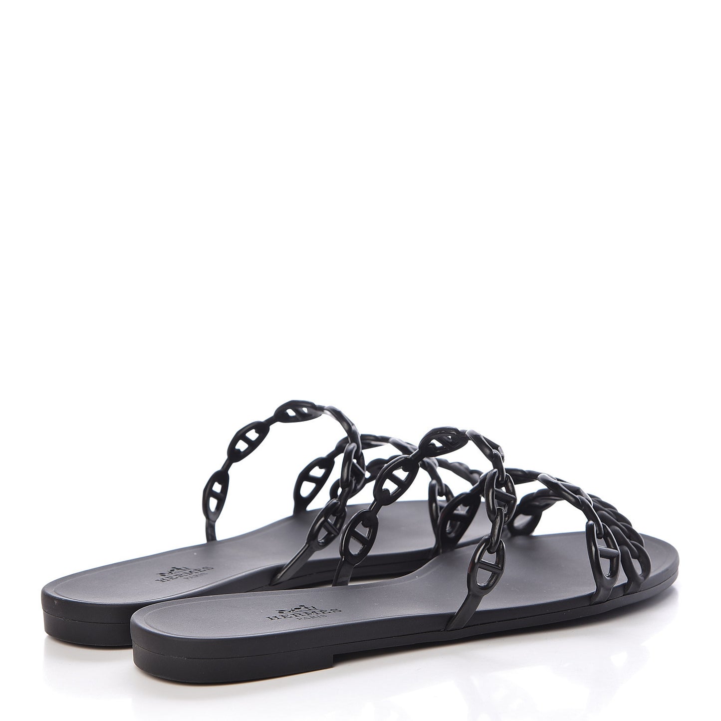 Rubber Chaine d'Ancre Rivage Sandals 38 Black