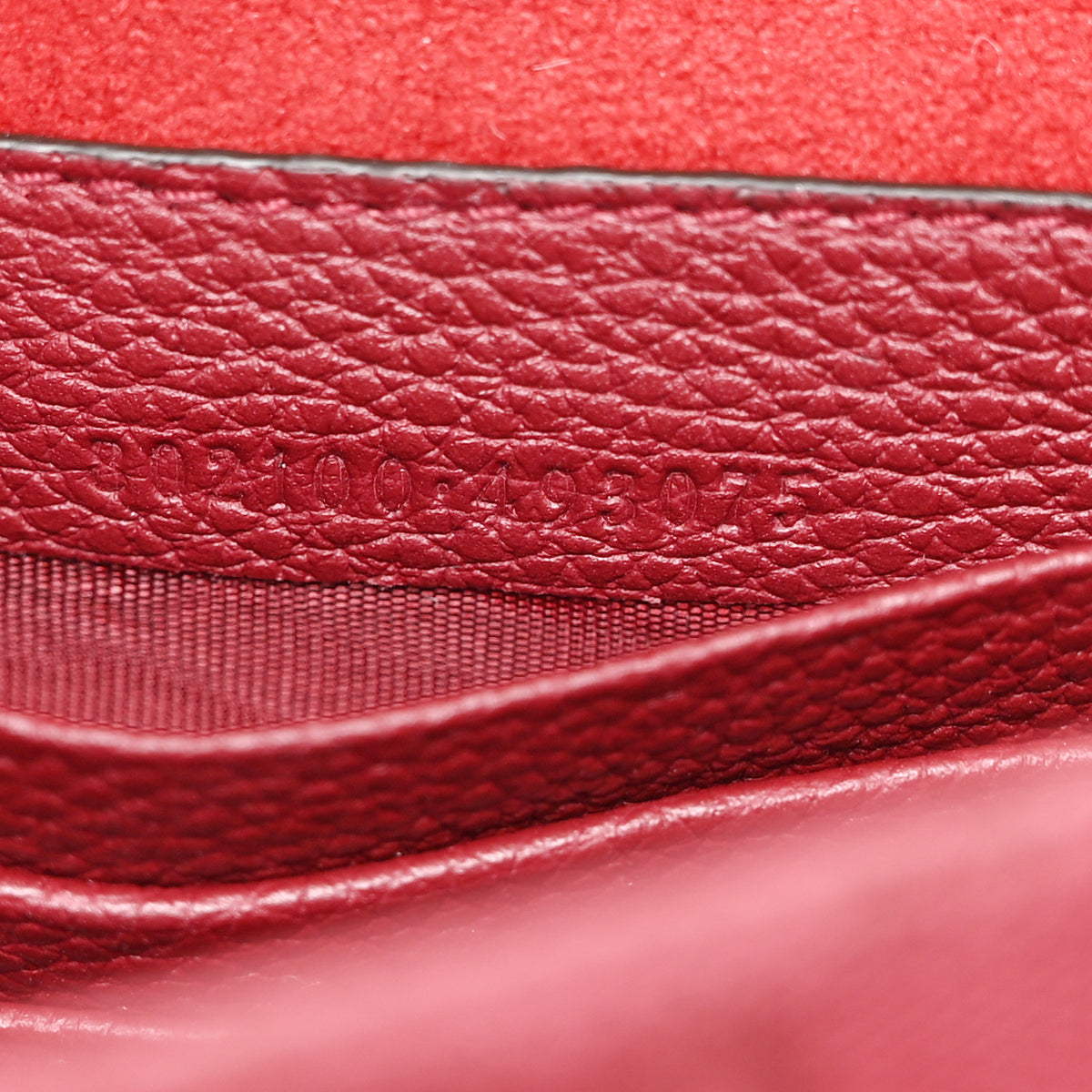 Gucci Monogram Textured Dollar Calfskin Web Mini Messenger Bag Rosso Ancora 7 of 10