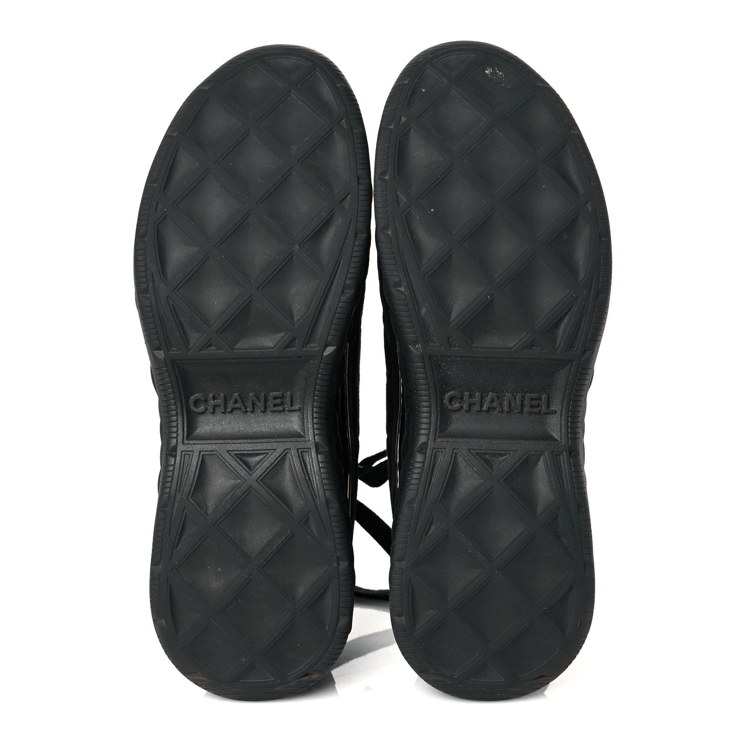 Chanel Suede Calfskin Mixed Fibers CC Sneakers 40 Black 6 of 10