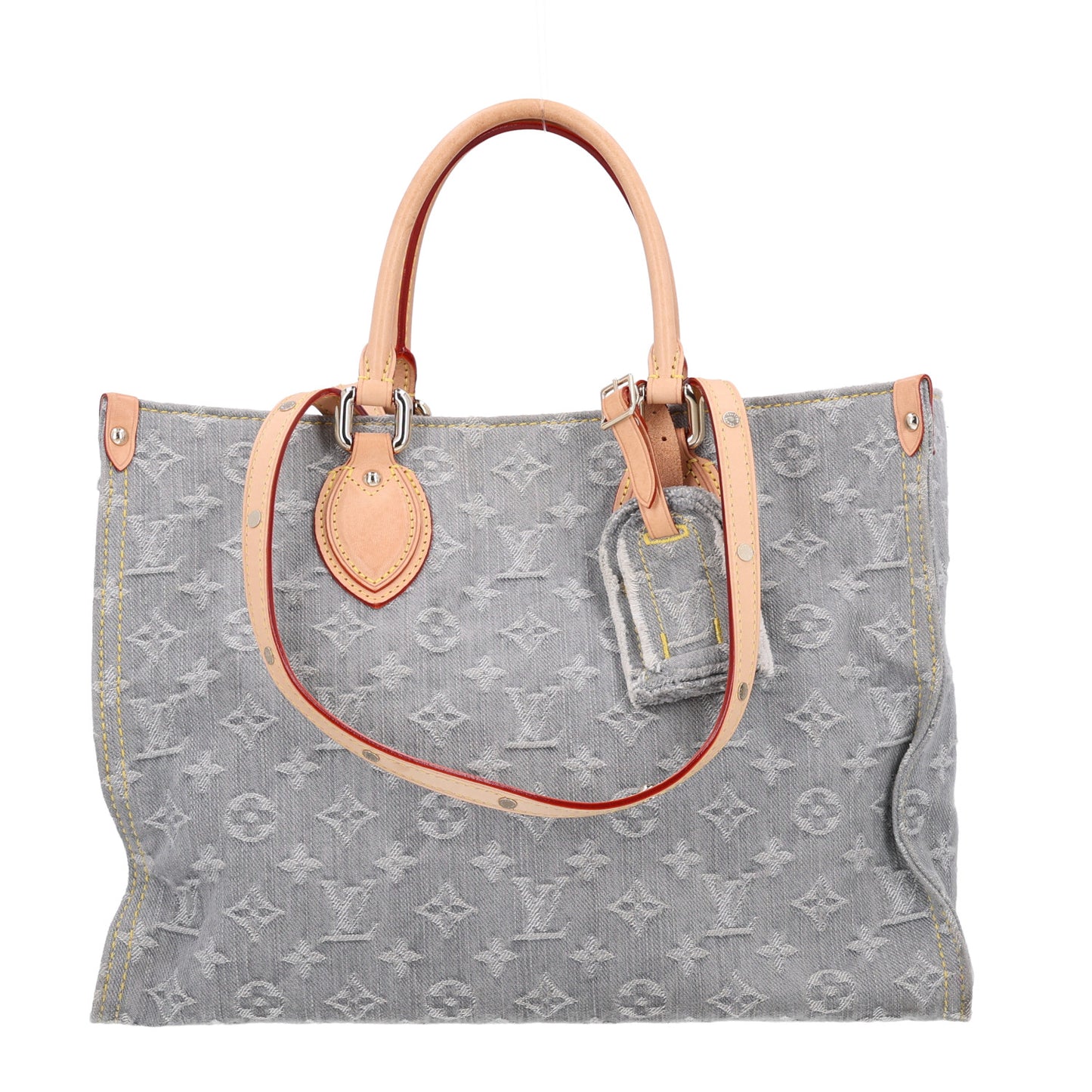 Monogram Denim Onthego MM Washed Grey
