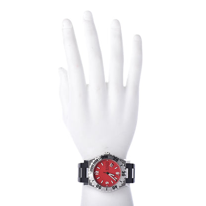 Gucci Stainless Steel Rubber 44mm Pantheon Automatic Watch Red 2 of 7