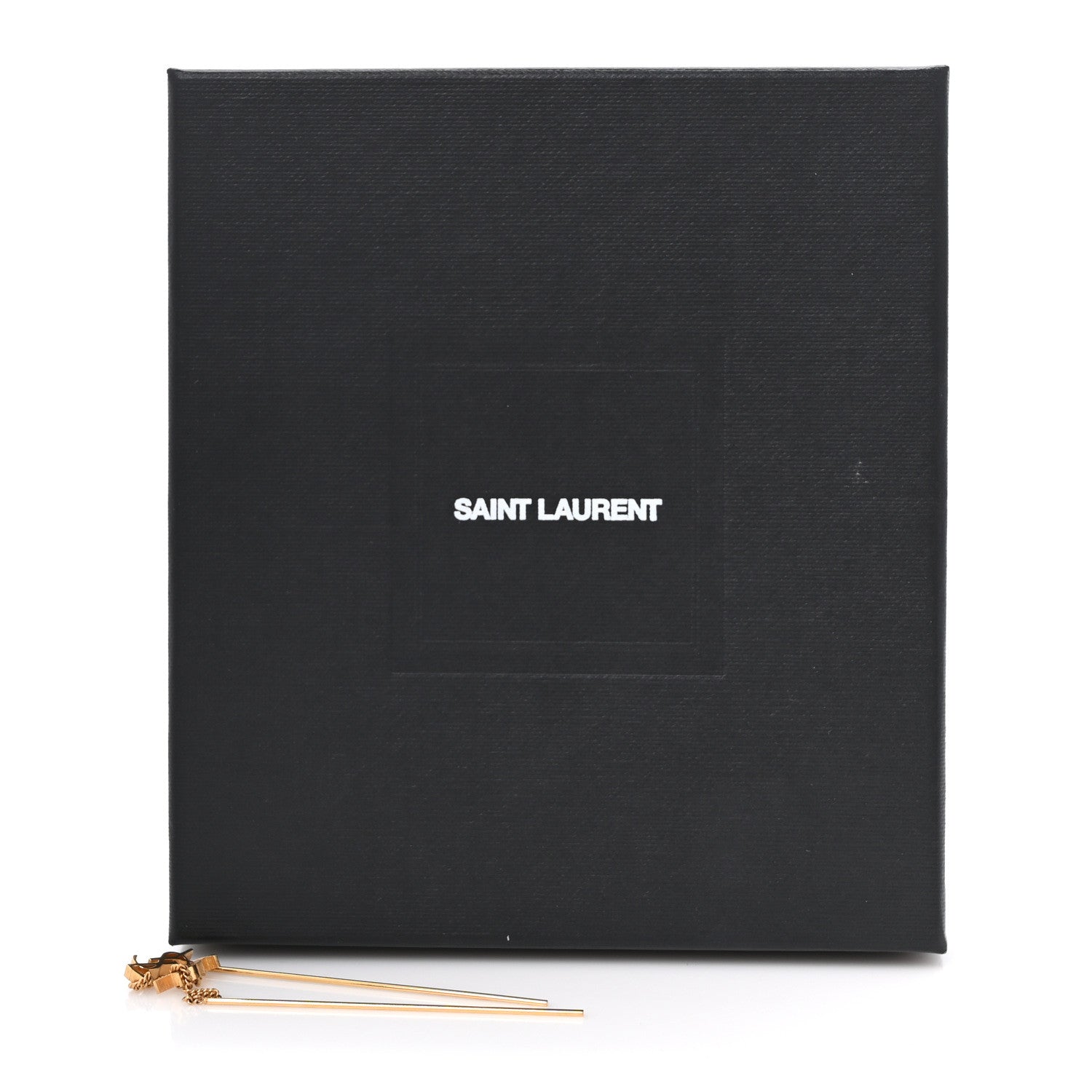 Saint Laurent Metal Opyum Threader Earrings Gold 4 of 4