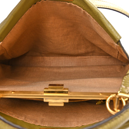 Fendi Cuoio Romano Selleria Large Peekaboo Iconic Satchel Muschio Moro 5 of 13