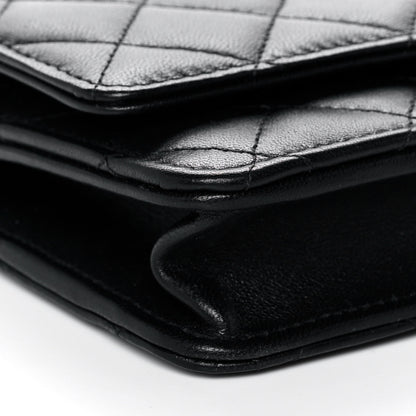 Chanel Lambskin Quilted Trendy CC Wallet On Chain WOC Black 9 of 11