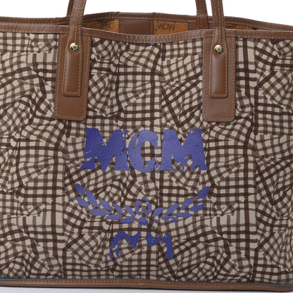 MCM Visetos Medium Liz Reversible Shopper Tote Cognac 16 of 16