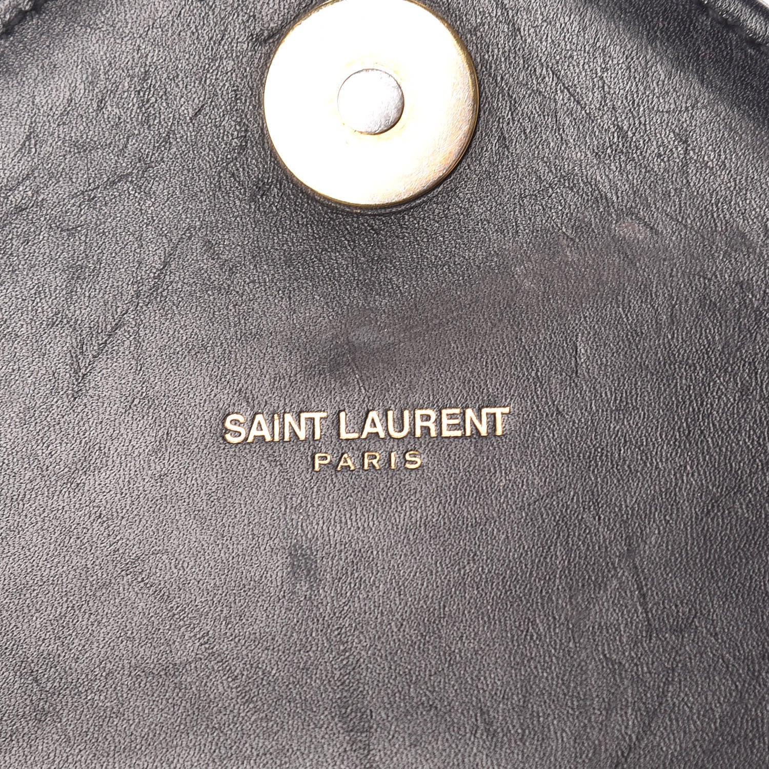 Saint Laurent Smooth Calfskin Matelasse Chevron Large Monogram Satchel Black 8 of 20