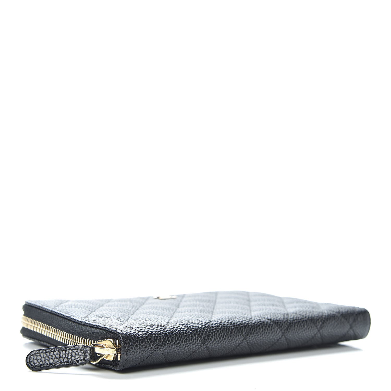 Chanel Caviar Quilted Large Zip Around Organizer Wallet Black 4 of 10