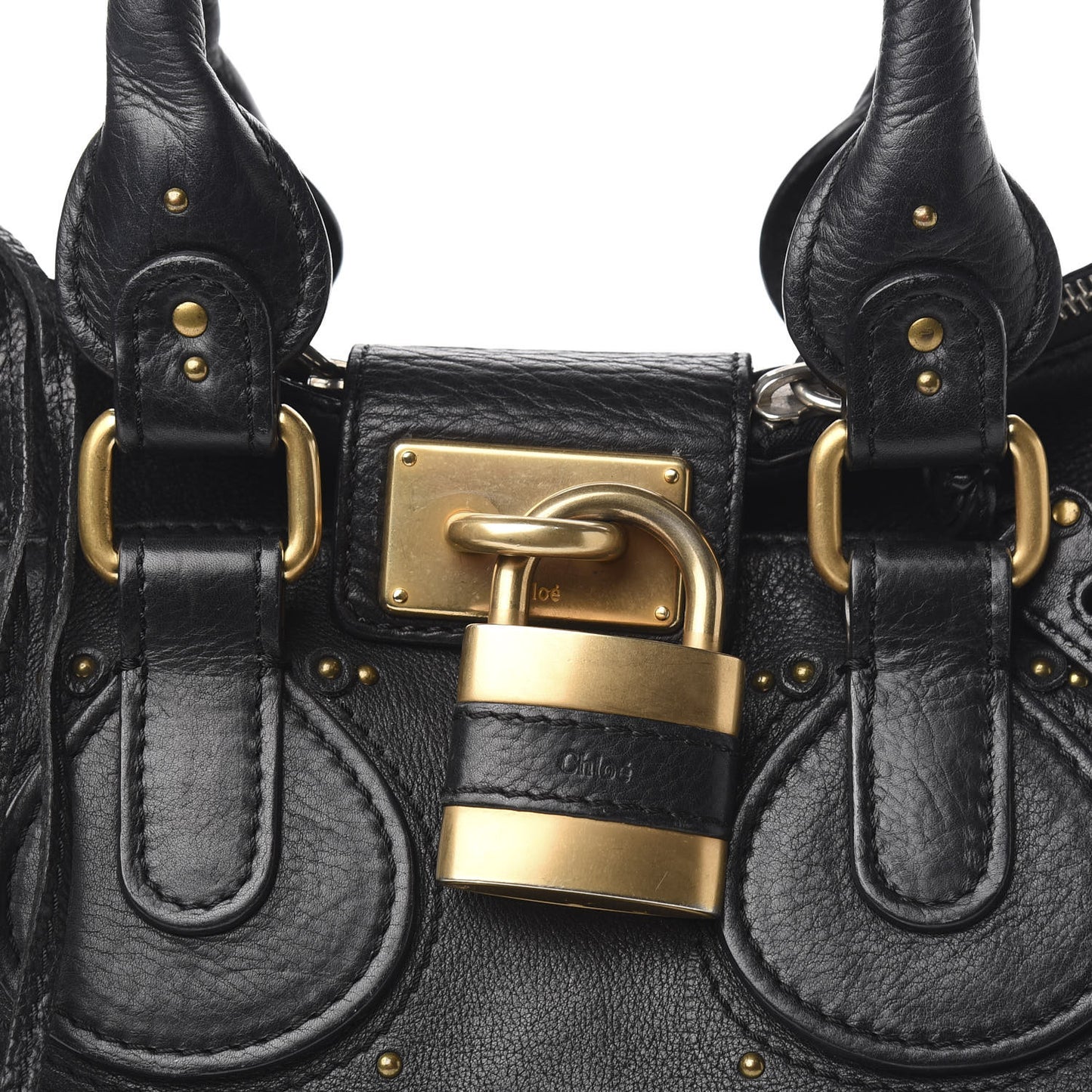 Calfskin Paddington Satchel Black