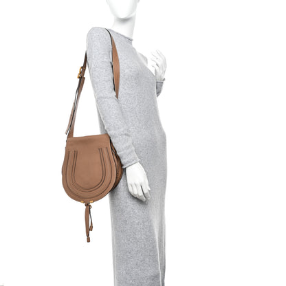 Chloe Calfskin Medium Marcie Round Crossbody Bag Nut 2 of 12