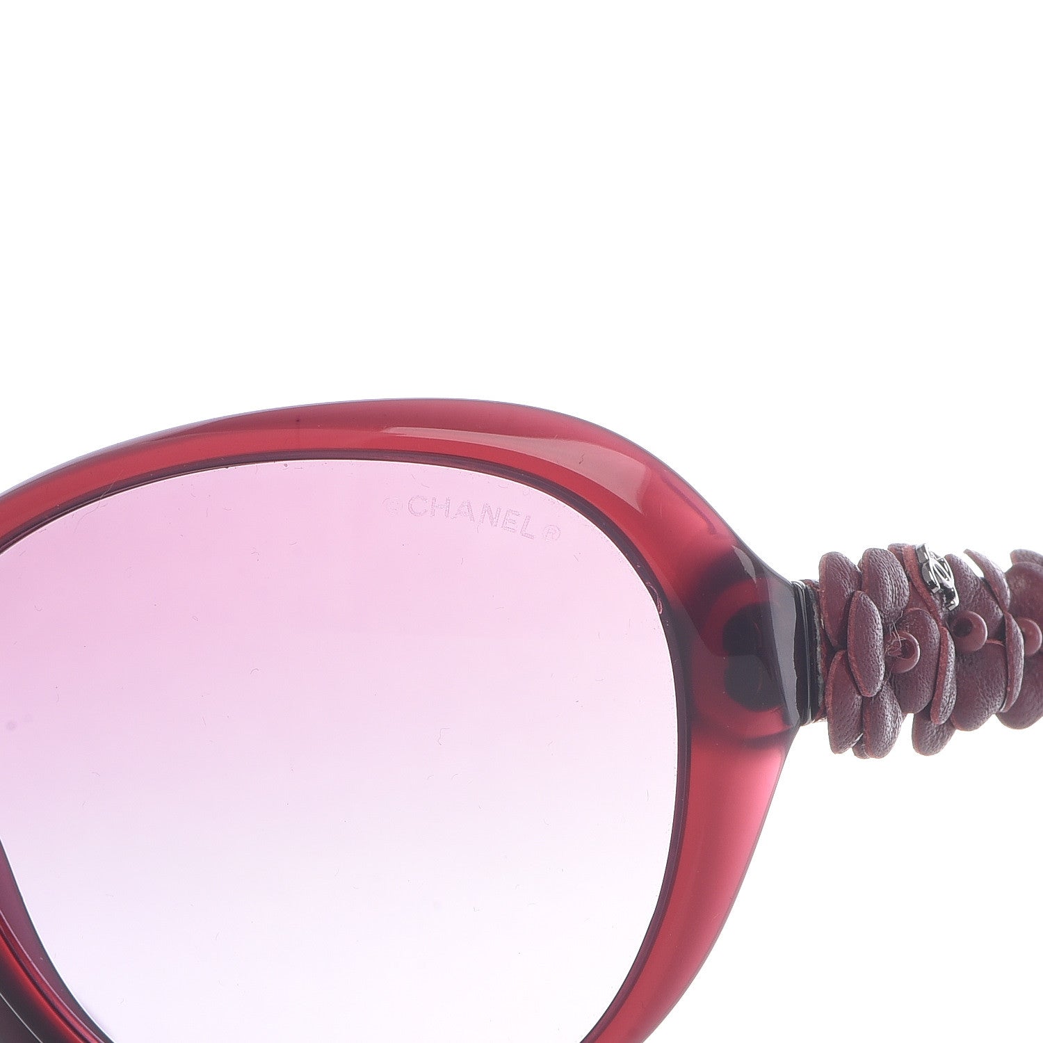 Chanel Lambskin Camellia CC Sunglasses 5316-Q Red 7 of 8
