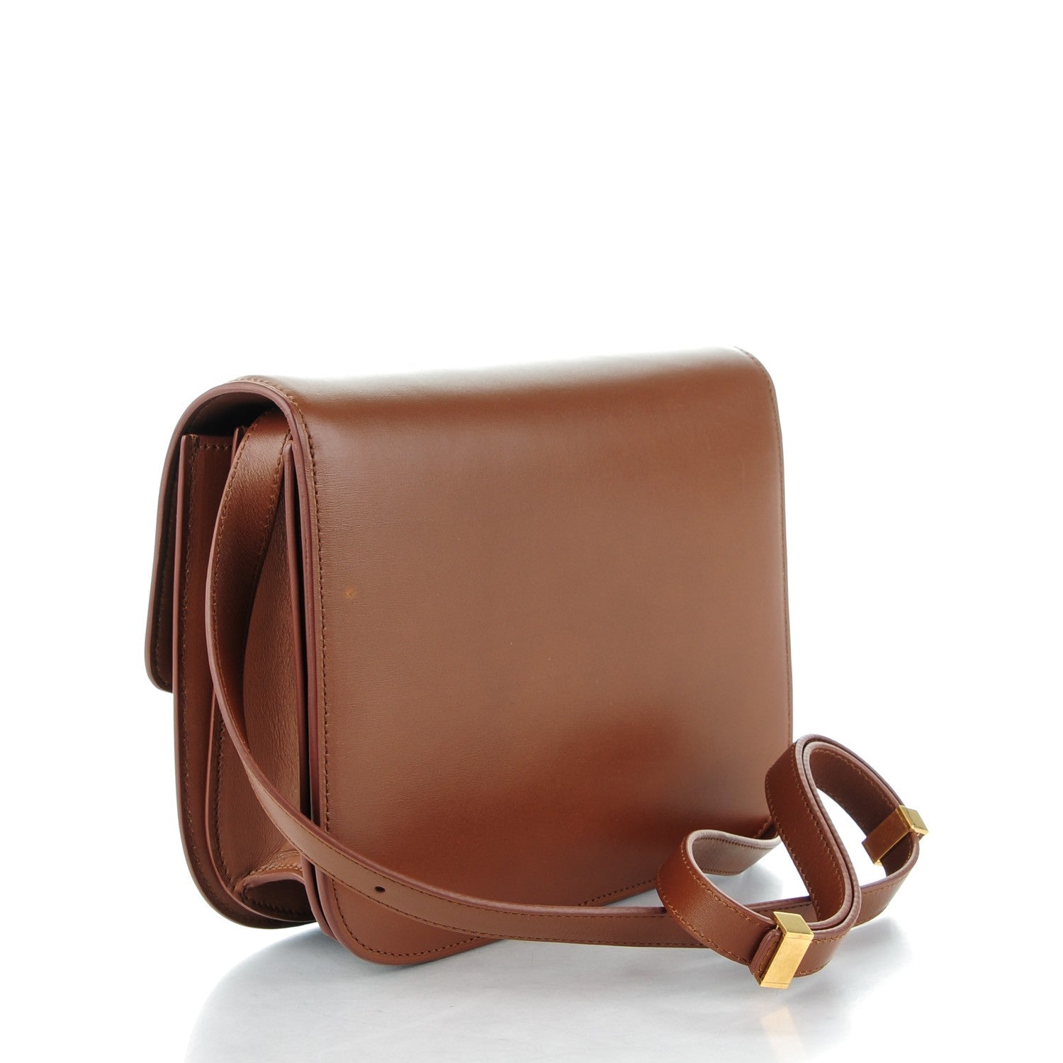 Celine Smooth Calfskin Medium Classic Box Flap Bag Camel 3 of 9