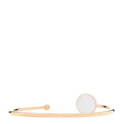 Christian Dior 18K Yellow Gold Diamond Mother of Pearl Rose Des Vents Cuff Bracelet 2 of 4
