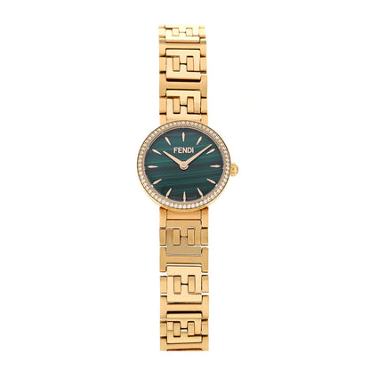 Fendi Stainless Steel Diamond Bezel Malachite 19mm Fendi Forever Quartz Watch 1 of 5