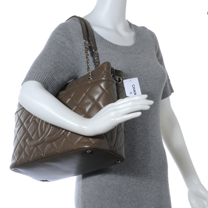 Chanel Caviar CC Timeless Soft Tote Taupe Fonce 2 of 8