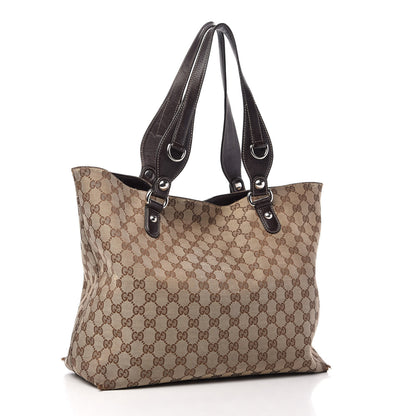 Gucci Monogram Medium Icon Bit Tote Dark Brown 3 of 14
