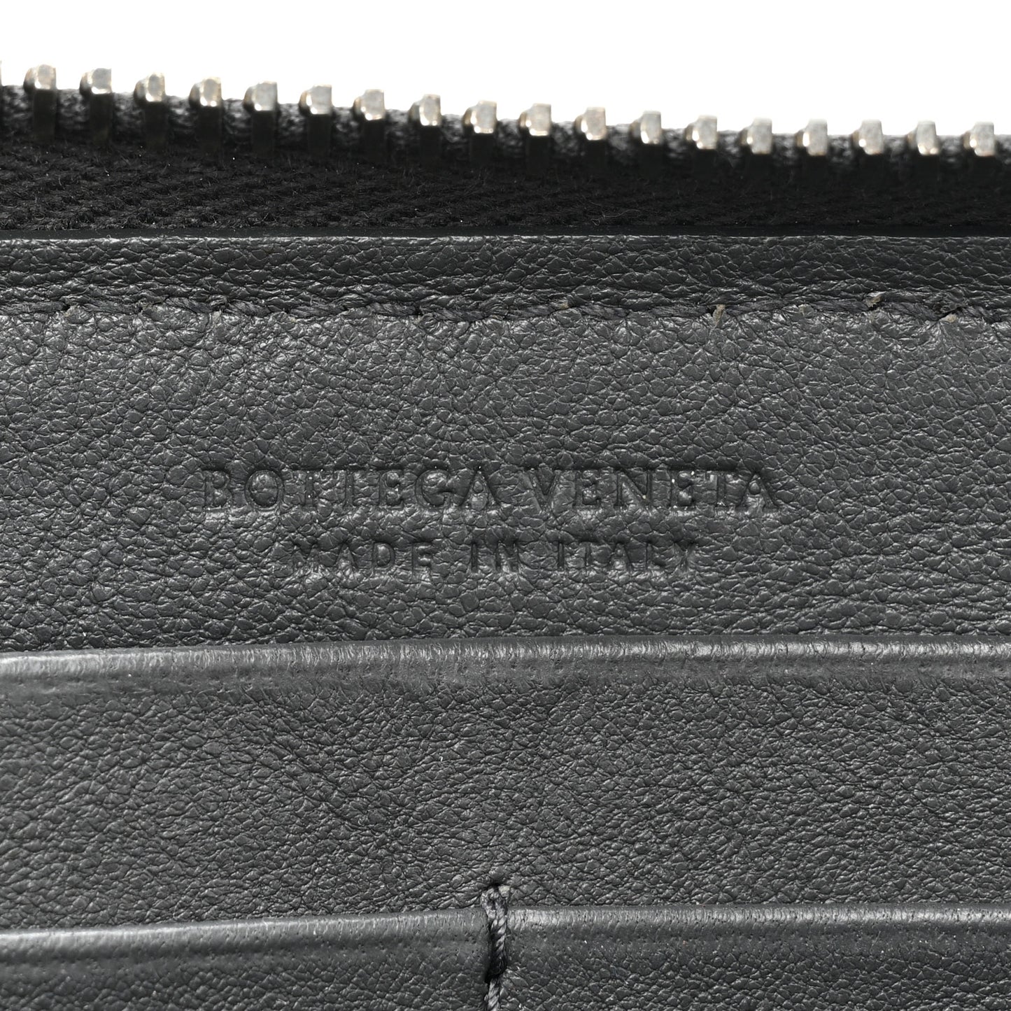 Nappa Intrecciato Zip Around Wallet Grey Multicolor