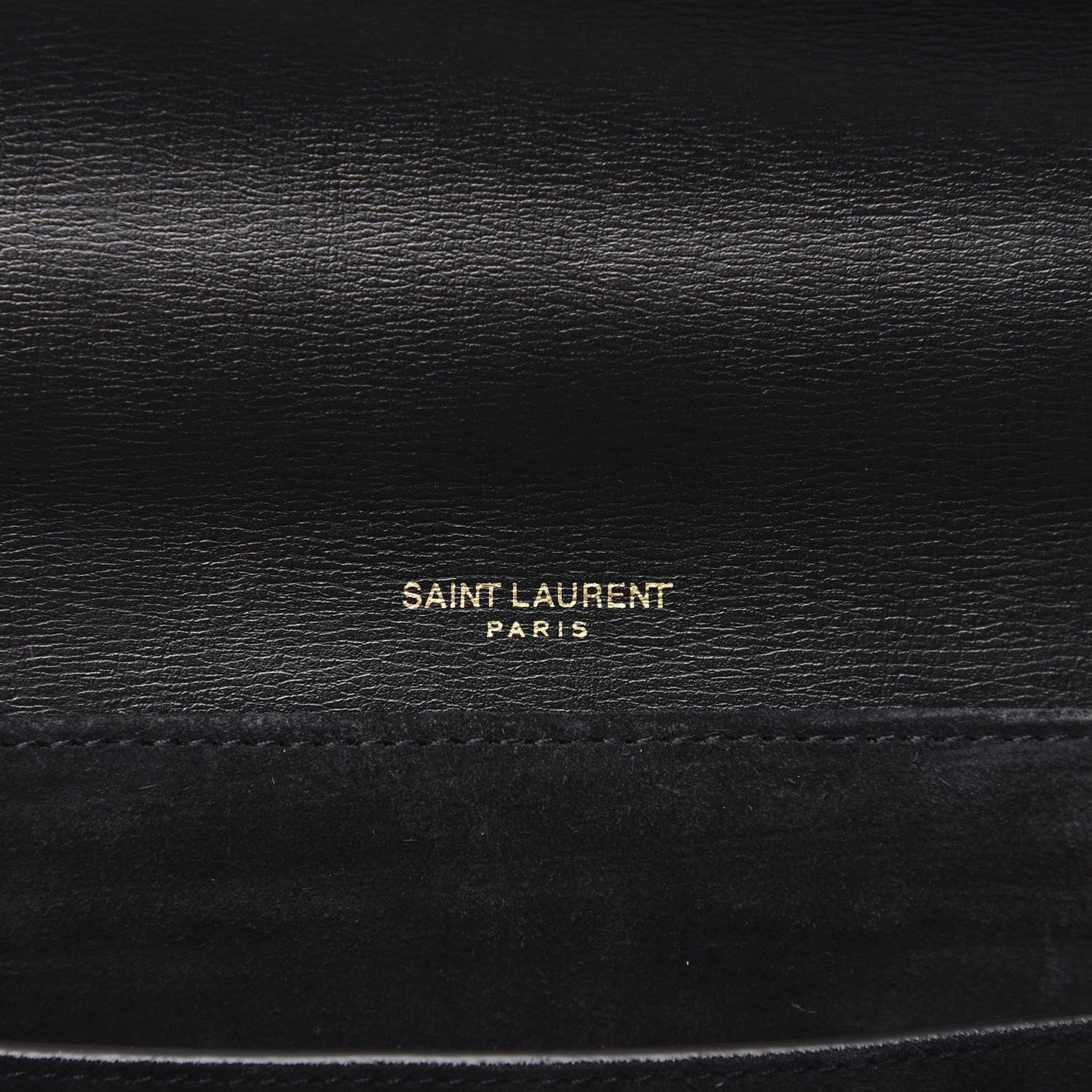 Saint Laurent Smooth Calfskin Suede Medium Bellechasse Black Dark Green 6 of 9