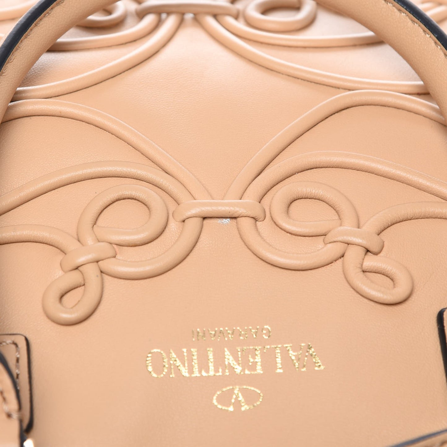 Nappa Intricate Soutache Tote Camel