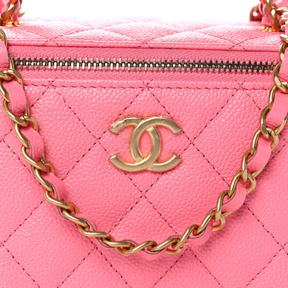 Chanel Shiny Caviar Quilted Pick Me Up Vanity Case Pink 9 of 14