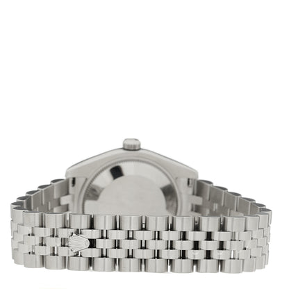 Rolex Stainless Steel 18K White Gold 31mm Oyster Perpetual Datejust Watch Silver Roman 178274 3 of 5