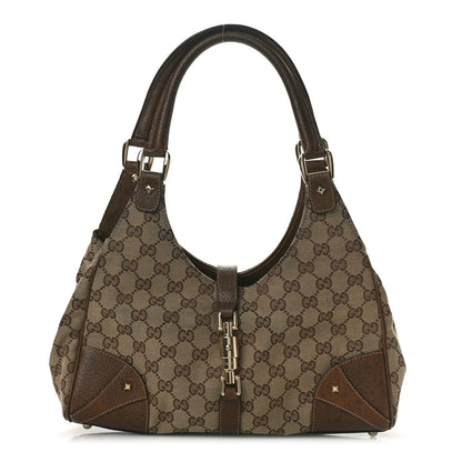 Gucci Monogram Calfskin Large Bardot Shoulder Bag Brown 1 of 10