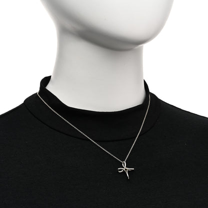 Tiffany Sterling Silver Elsa Peretti Infinity Cross Pendant Necklace 2 of 5