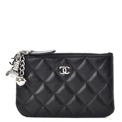 Chanel Lambskin Quilted Small Ground Control Cosmetic Case Black 1 of 7