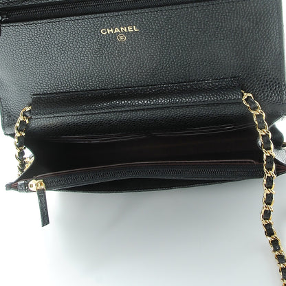 Chanel Caviar Quilted Wallet On Chain WOC Black 5 of 9