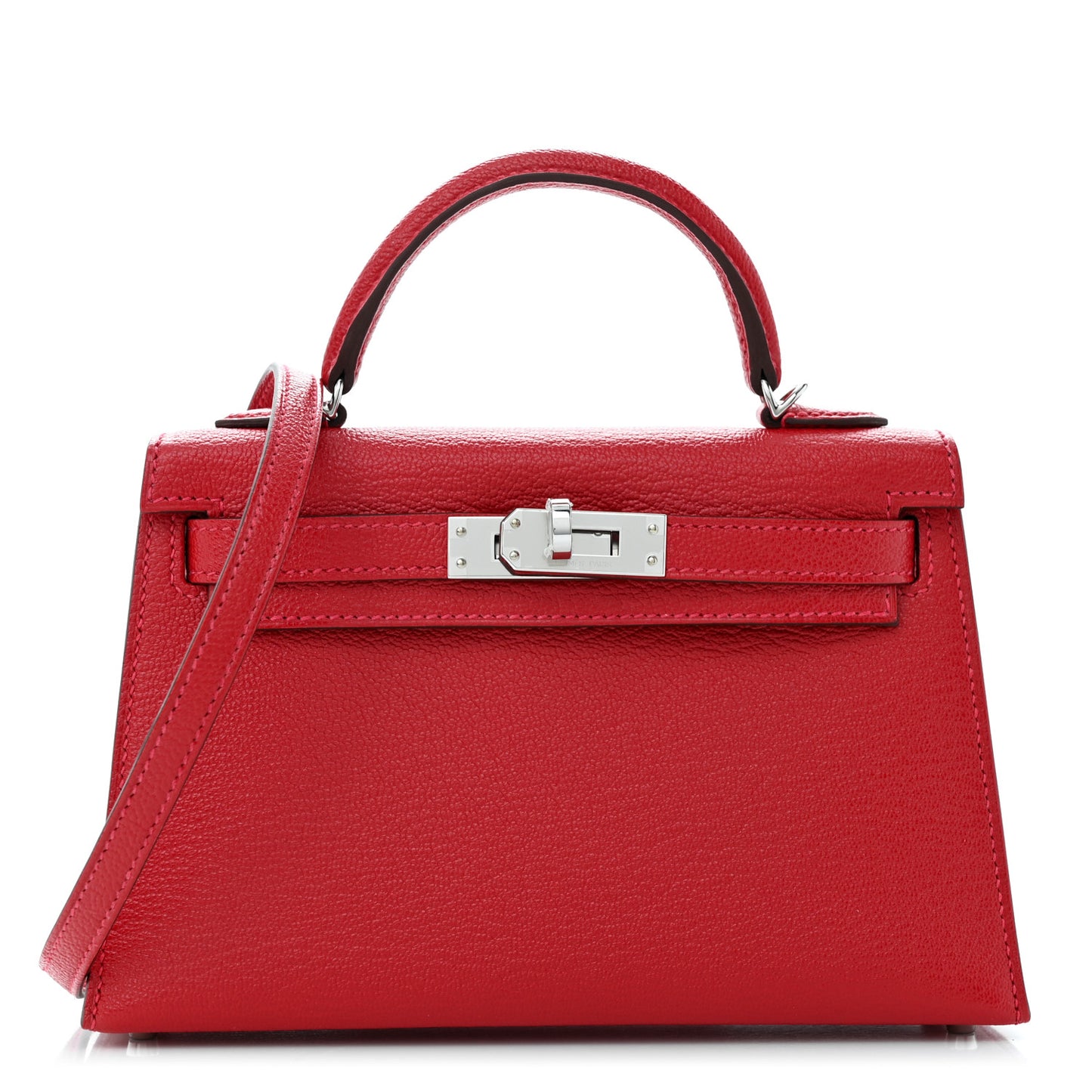 Chevre Mysore Verso Mini Kelly Sellier 20 Rouge Casaque Bubblegum