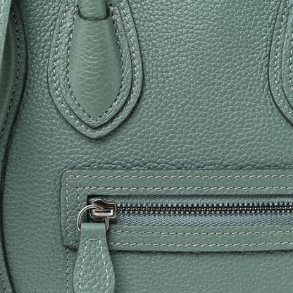 Celine Drummed Calfskin Nano Luggage Celadon 8 of 10