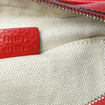Gucci Pebbled Calfskin Small Soho Disco Bag Tabasco Red 7 of 16