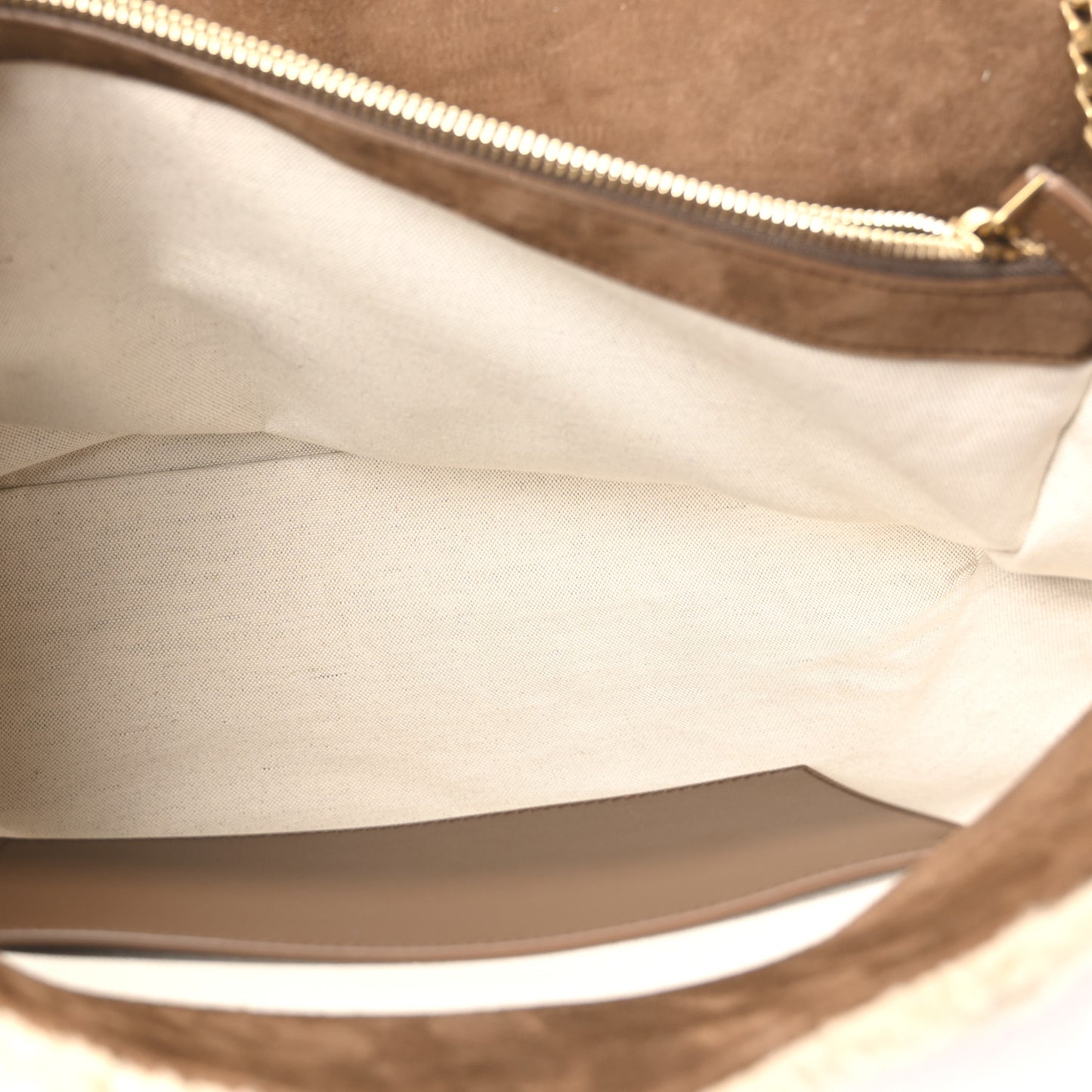 Suede Shearling Patchwork Monogram Giant Jamie Brown Beige