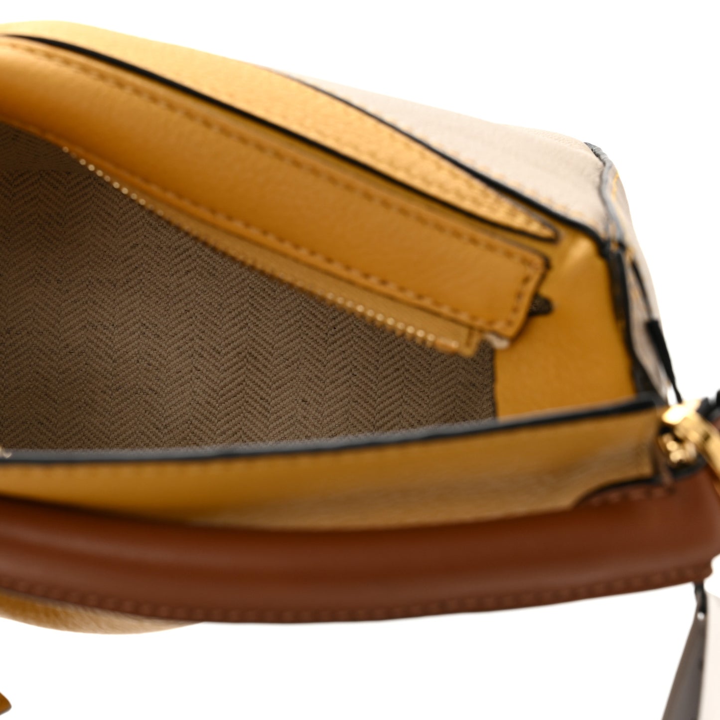 Calfskin Mini Puzzle Bag Mustard Tan