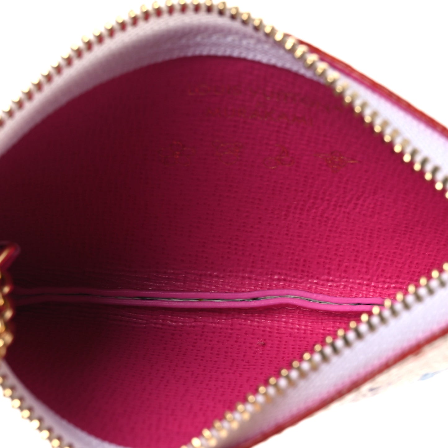 LV X TM Monogram Multicolor Key Pouch White