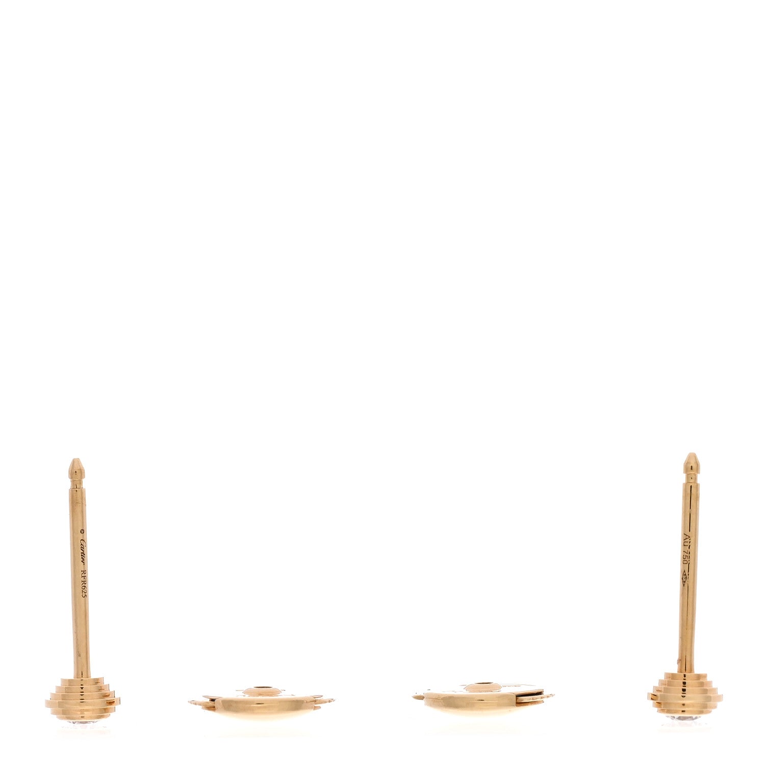Cartier 18K Yellow Gold Diamond XS D'Amour Earrings 3 of 5