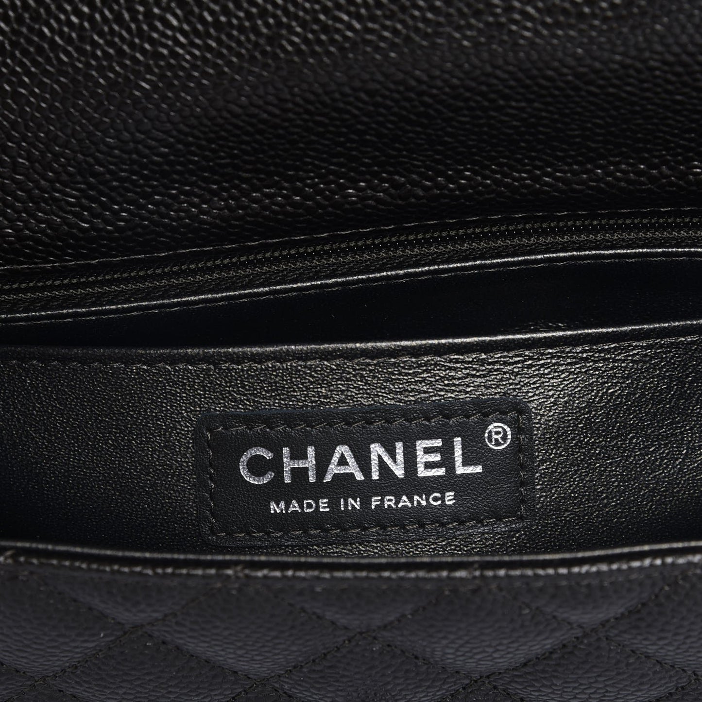 Caviar Quilted Mini Rectangular Flap Dark Charcoal