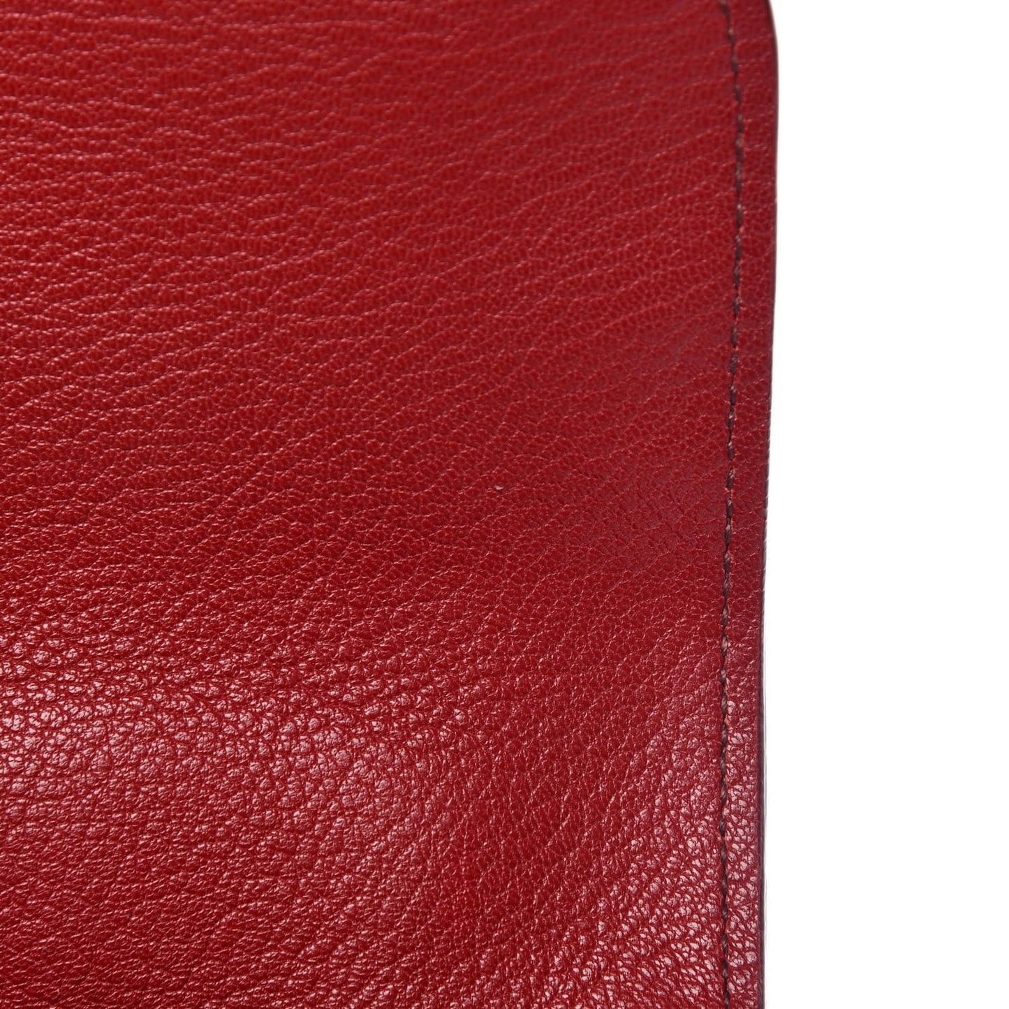 Goatskin Madras Bi-Color Shoulder Bag Mandarino Rubino