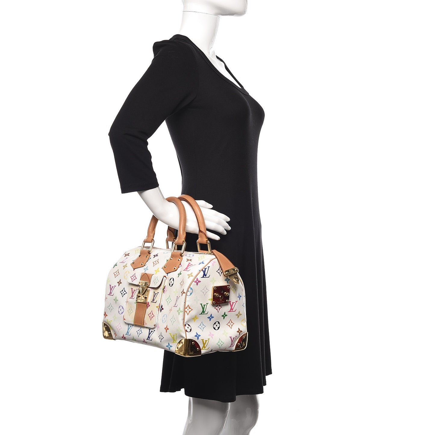 Monogram Multicolor Speedy 30 White