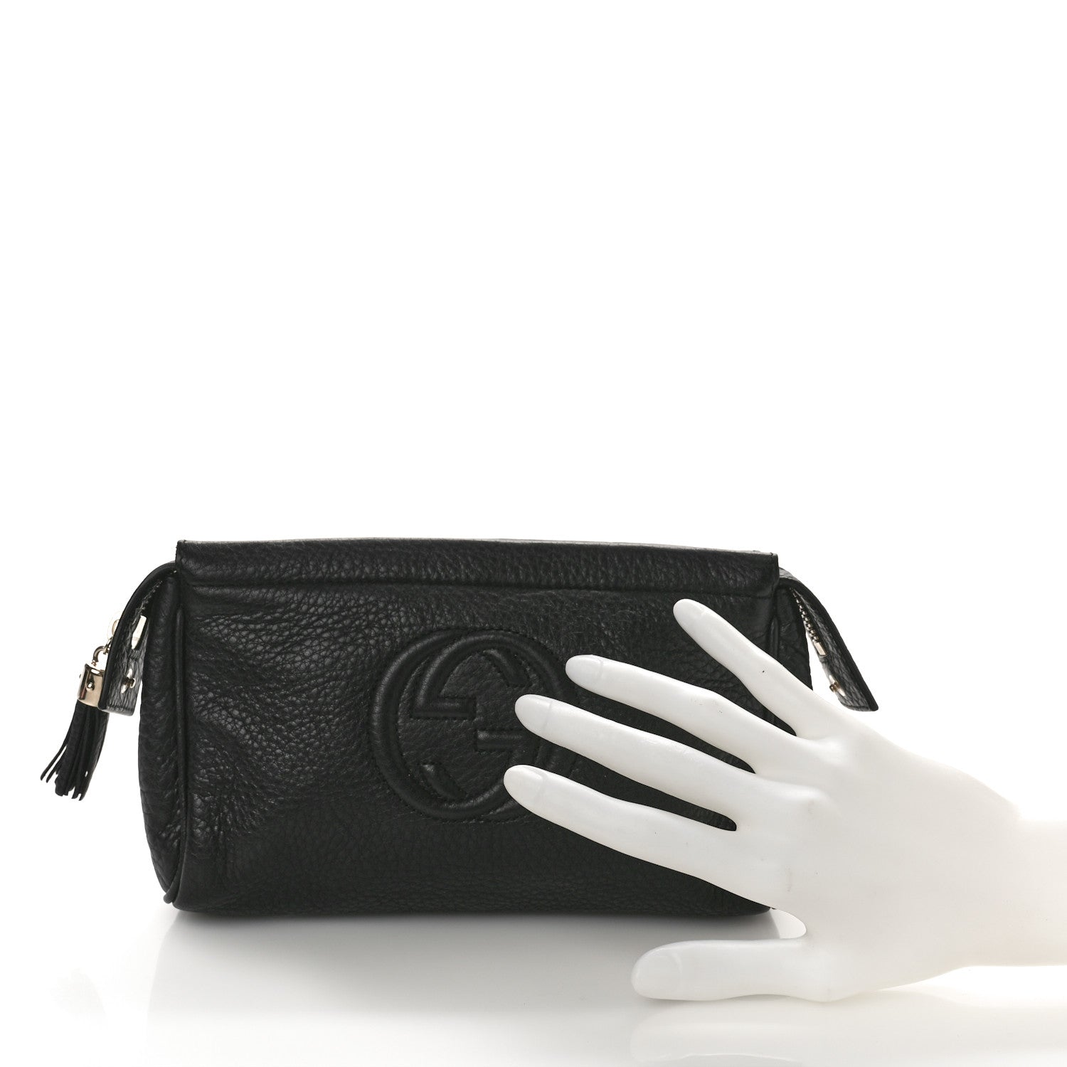 Gucci Pebbled Calfskin Soho Cosmetic Case Black 2 of 9