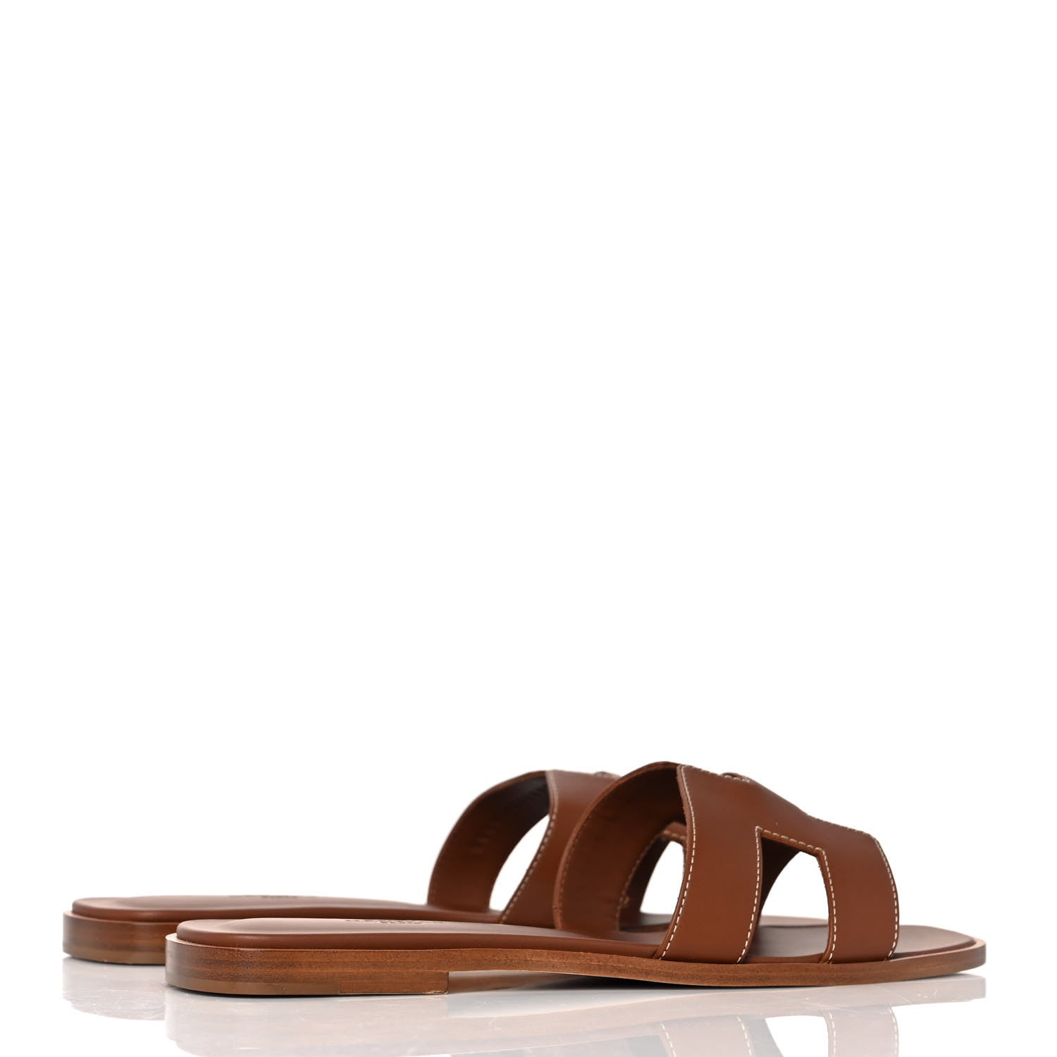 Hermes Box Calfskin Oran Sandals 40 Gold 4 of 9