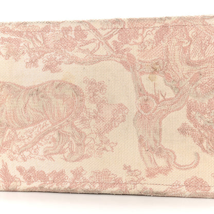 Christian Dior Canvas Toile De Jouy Embroidered Large Book Tote Pink 10 of 15