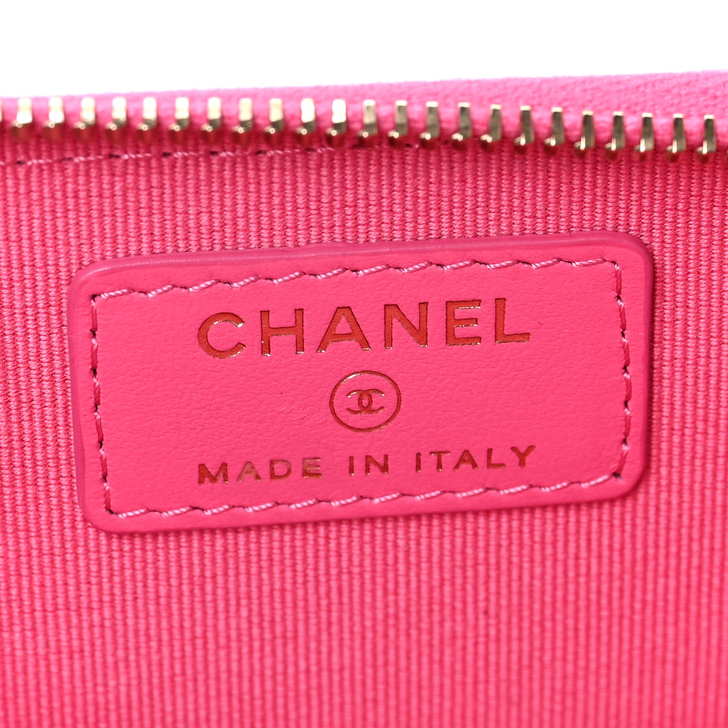 Caviar Quilted Zipped Key Holder Case Pink