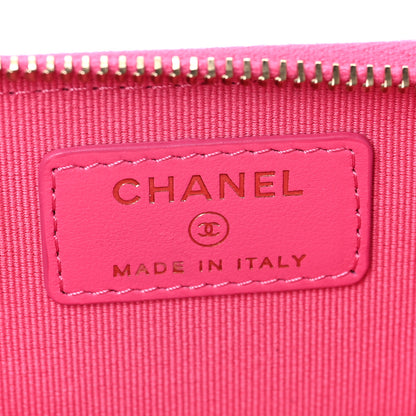 Chanel Caviar Quilted Zipped Key Holder Case Pink 6 of 6