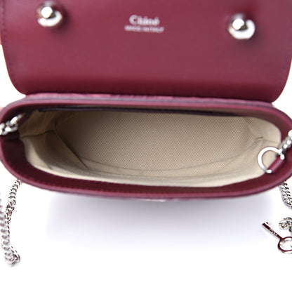 Chloe Calfskin Embossed Small Aby Lock Brown Purple 4 of 10