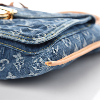 Louis Vuitton Monogram Denim Sac Plat Blue 10 of 13